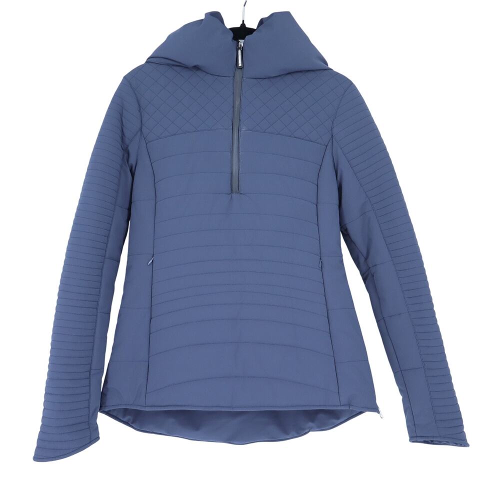ASMAR EQUESTRIAN Half Zip Pullover Jacket Gray Quilted Coat Hoodie Women's M